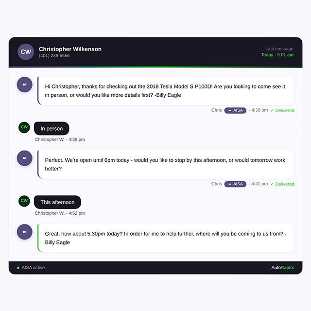 AutoRaptor support workflow
