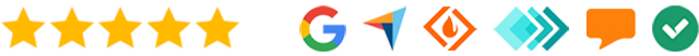 Review platforms including Google, Capterra, SourceForge, GetApp, Software Advice, and Trustindex