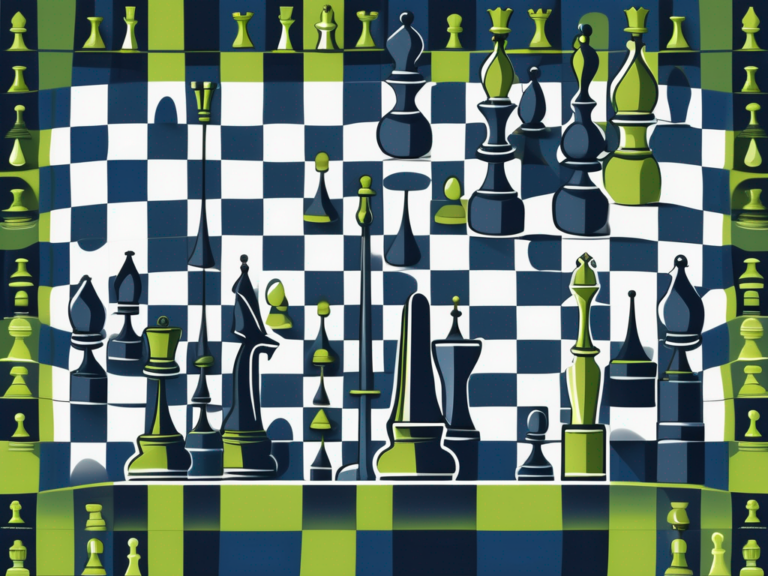 A chessboard with traditional chess pieces on one side and modern