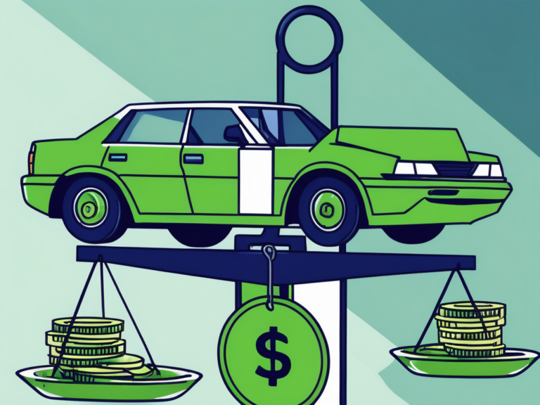 How to Estimate Trade-In Value For Possible Customers 8 A car with price tags hanging off it