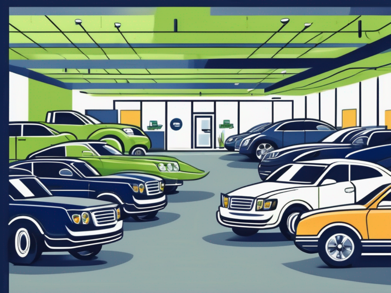 How to Ensure Success at Buy Here Pay Here Dealerships 9 A car dealership lot filled with various types of cars