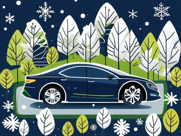 How to be a Good Car Salesman by Engaging Delivered Clients Year Round 10 A car dealership with different types of cars and seasonal elements (like snowflakes