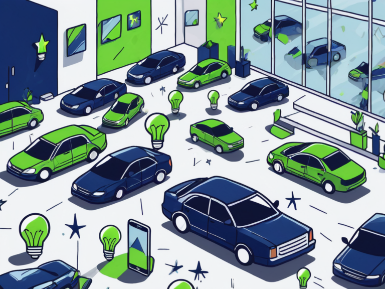 7 Ways to Attract Used Car Sales Leads Over the Phone 12 A used car showroom with phones scattered around