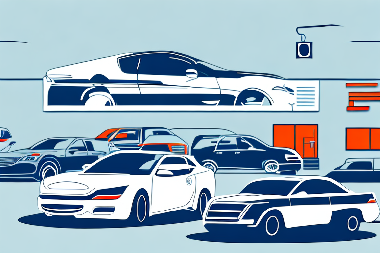 How to Sell More Cars: A Comprehensive Guide for Dealerships 1 A car dealership with a variety of cars in the foreground and a customer service desk in the background